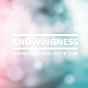 Meditation and Journaling knowingness 60 Seconds of Solitude
