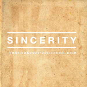 Meditation and Journaling sincerity 60 Seconds of Solitude